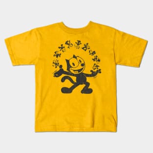 FELIX BLACK CAT JUGGLING Kids T-Shirt